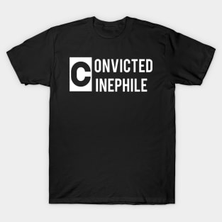 Convicted Cinephile logo white T-Shirt